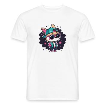 Retro-schicker Streetwear-Hase - Männer T-Shirt - Weiß - Vorne - AI Model Male 178 dark (178cm)