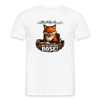 Ich erledige das aber ich gucke dabei böse - Männer T-Shirt - Weiß - Vorne - AI Model Male 178 dark (178cm)