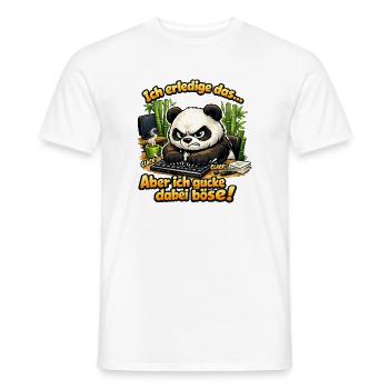 Ich mach das aber ich gucke dabei böse Panda - Männer T-Shirt - Weiß - Vorne - AI Model Male 178 dark (178cm)