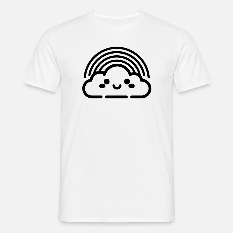 Regenbogen - Männer T-Shirt - Weiß
