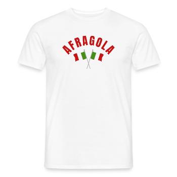 Afragola with Italian Flags - Men's T-Shirt - white - Front - AI Model Male 178 dark (178cm)