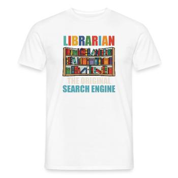Librarian Book Reading Library Bookaholic Read - Men's T-Shirt - white - Front - AI Model Male 178 dark (178cm)