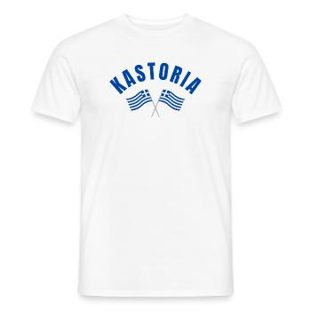 Kastoria Greek Flags  - Men's T-Shirt - white - Front - AI Model Male 178 dark (178cm)