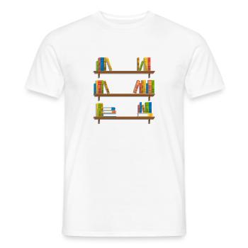 Lecteur Bookaholic Love Books Heartbeat - Livre lu - T-shirt homme - blanc - Devant - AI Model Male 178 dark (178cm)