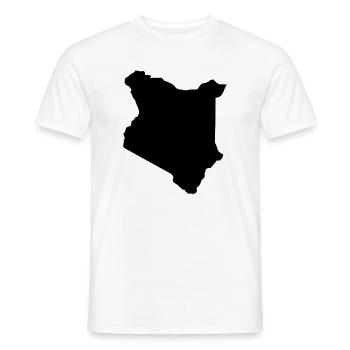 Carte du Kenya - T-shirt homme - blanc - Devant - AI Model Male 178 dark (178cm)