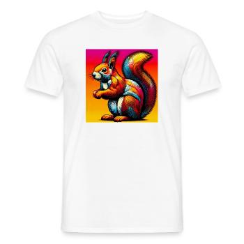 squirrel - Men's T-Shirt - white - Front - AI Model Male 178 dark (178cm)