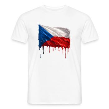 Tschechische Flagge bunte Farbe - Männer T-Shirt - Weiß - Vorne - AI Model Male 178 dark (178cm)