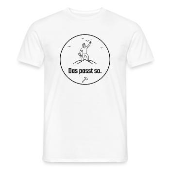 Dachdecker das passt so Stolz - Männer T-Shirt - Weiß - Vorne - AI Model Male 178 dark (178cm)