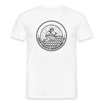 Dachdecker Regen perfektes Wetter Schlechtwetter - Männer T-Shirt - Weiß - Vorne - AI Model Male 178 dark (178cm)