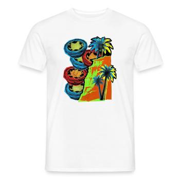 Portugal Coast - Men's T-Shirt - white - Front - AI Model Male 178 dark (178cm)
