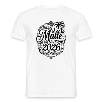 Malle 2026 Palme Mallorca - Männer T-Shirt - Weiß - Vorne - AI Model Male 178 dark (178cm)