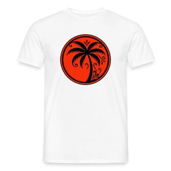 Palm tree icon beach - Men's T-Shirt - white - Front - AI Model Male 178 dark (178cm)