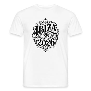 Ibiza 2026 Palme - Männer T-Shirt - Weiß - Vorne - AI Model Male 178 dark (178cm)