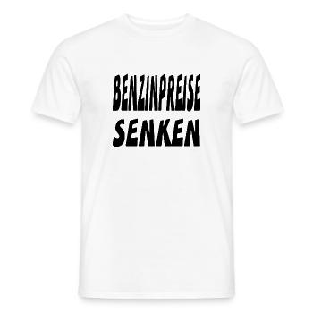 Benzin - Männer T-Shirt - Weiß - Vorne - AI Model Male 178 dark (178cm)