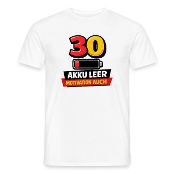 30 Motivation Also – Colorful Motivational Graphic - Men's T-Shirt - white - Front - AI Model Male 178 dark (178cm)