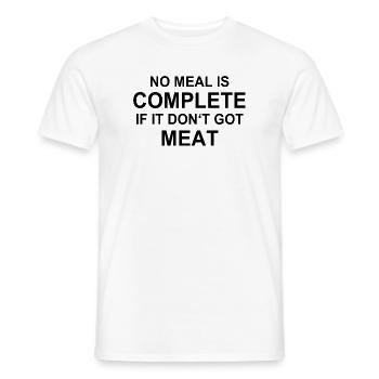 Meat Grilling BBQ Burger Steak Western Chef - Men's T-Shirt - white - Front - AI Model Male 178 dark (178cm)