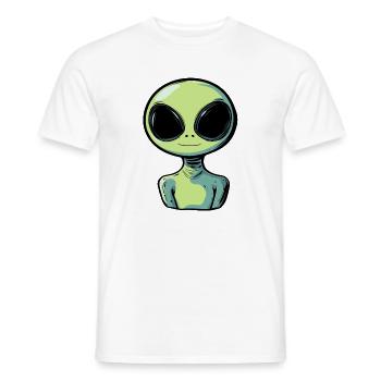 Alien Martian - Men's T-Shirt - white - Front - AI Model Male 178 dark (178cm)