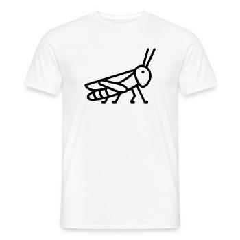 grasshopper - Men's T-Shirt - white - Front - AI Model Male 178 dark (178cm)