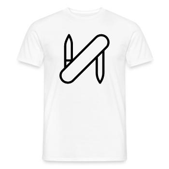 Swiss Army knife - Men's T-Shirt - white - Front - AI Model Male 178 dark (178cm)