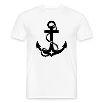 Ancre - T-shirt homme - blanc - Devant - AI Model Male 178 dark (178cm)