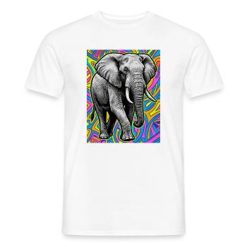 Elefant - Männer T-Shirt - Weiß - Vorne - AI Model Male 178 dark (178cm)