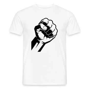 Poing - T-shirt homme - blanc - Devant - AI Model Male 178 dark (178cm)