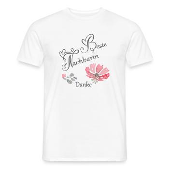 Beste Nachbarin - Männer T-Shirt - Weiß - Vorne - AI Model Male 178 dark (178cm)
