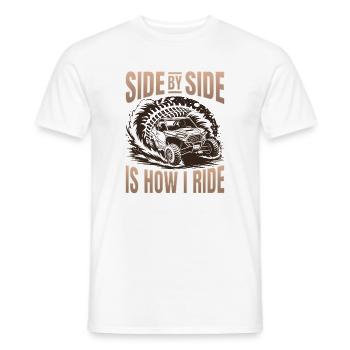 UTV Tout-Terrain Boy Men 4 Wheels Side by Side - T-shirt homme - blanc - Devant - AI Model Male 178 dark (178cm)