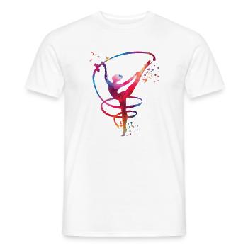 Gymnastin Mit Band Rhythmische Sportgymnastik - Männer T-Shirt - Weiß - Vorne - AI Model Male 178 dark (178cm)
