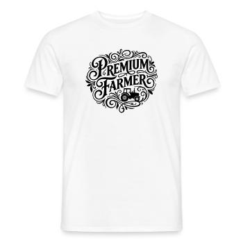 Premium Farmer Saying Farmer - Men's T-Shirt - white - Front - AI Model Male 178 dark (178cm)