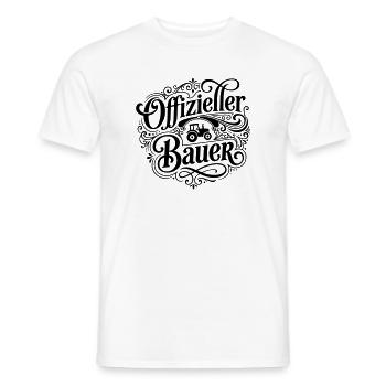 Offizieller Bauer Spruch - Männer T-Shirt - Weiß - Vorne - AI Model Male 178 dark (178cm)