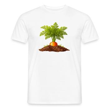 Jardin de carotte dans le sol Design de la nature - T-shirt homme - blanc - Devant - AI Model Male 178 dark (178cm)