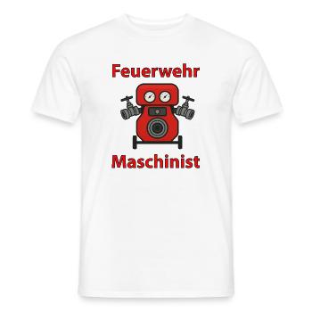 Feuerwehr Maschinist Cartoon - Männer T-Shirt - Weiß - Vorne - AI Model Male 178 dark (178cm)