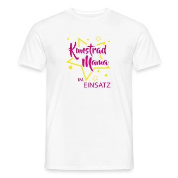 Kunstrad Mama, Kunstrad, Kunstradfahren, Hallenrad - Männer T-Shirt - Weiß - Vorne - AI Model Male 178 dark (178cm)