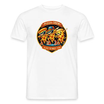 Pizza Crew Slice to Meet You - Männer T-Shirt - Weiß - Vorne - AI Model Male 178 dark (178cm)