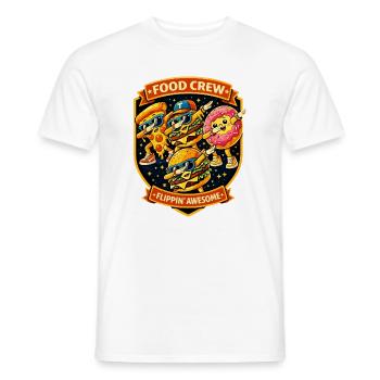 Fast Food Crew Badge Flippin Awesome - Dabbing Dab - Men's T-Shirt - white - Front - AI Model Male 178 dark (178cm)