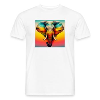 éléphant - T-shirt homme - blanc - Devant - AI Model Male 178 dark (178cm)