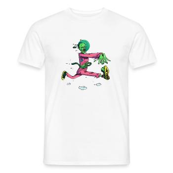Zombie Runner Neon Pop - Männer T-Shirt - Weiß - Vorne - AI Model Male 178 dark (178cm)