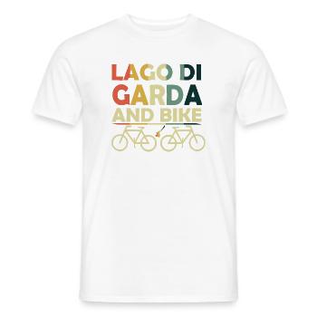 Gardasse and bike - Men's T-Shirt - white - Front - AI Model Male 178 dark (178cm)