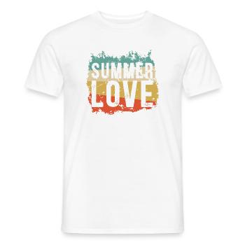 Sommerliebe im Retro Grunge - Männer T-Shirt - Weiß - Vorne - AI Model Male 178 dark (178cm)