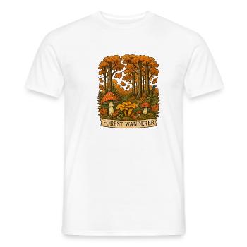 Waldwanderer Herbstpfad - Männer T-Shirt - Weiß - Vorne - AI Model Male 178 dark (178cm)