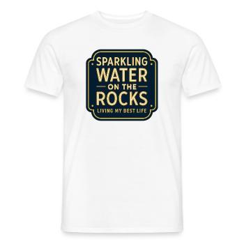 Sparklendes Wasser auf Felsen Neon - Männer T-Shirt - Weiß - Vorne - AI Model Male 178 dark (178cm)