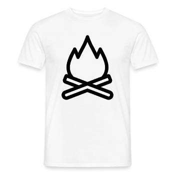 Lagerfeuer - Männer T-Shirt - Weiß - Vorne - AI Model Male 178 dark (178cm)