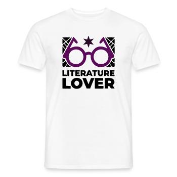 Literature Lover Brille Text - Männer T-Shirt - Weiß - Vorne - AI Model Male 178 dark (178cm)