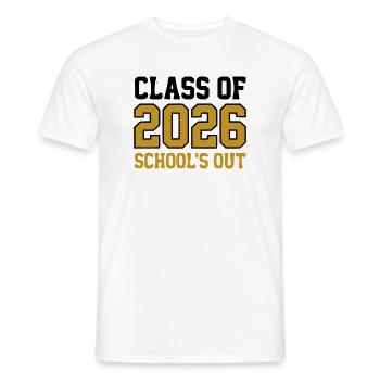 Class of 2026 Schools Out Logo - Männer T-Shirt - Weiß - Vorne - AI Model Male 178 dark (178cm)