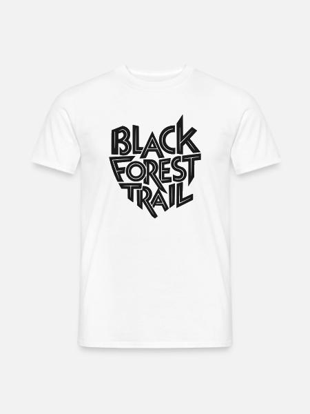 Black Forest Trail Typografie Logo - Männer T-Shirt - Weiß