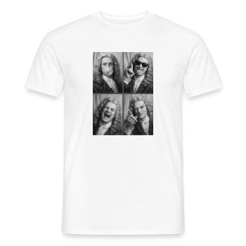 Isaac Newton Fotostreifen - Männer T-Shirt - Weiß - Vorne - AI Model Male 178 dark (178cm)