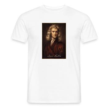 Isaac-Newton Porträt - Männer T-Shirt - Weiß - Vorne - AI Model Male 178 dark (178cm)