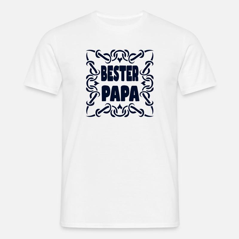KOMPLIMENTE BESTER PAPA - Männer T-Shirt - Weiß