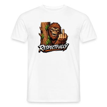 Bigfoot, Sasquatch, yéti, créatures cryptides, grand pied. - T-shirt homme - blanc - Devant - AI Model Male 178 dark (178cm)